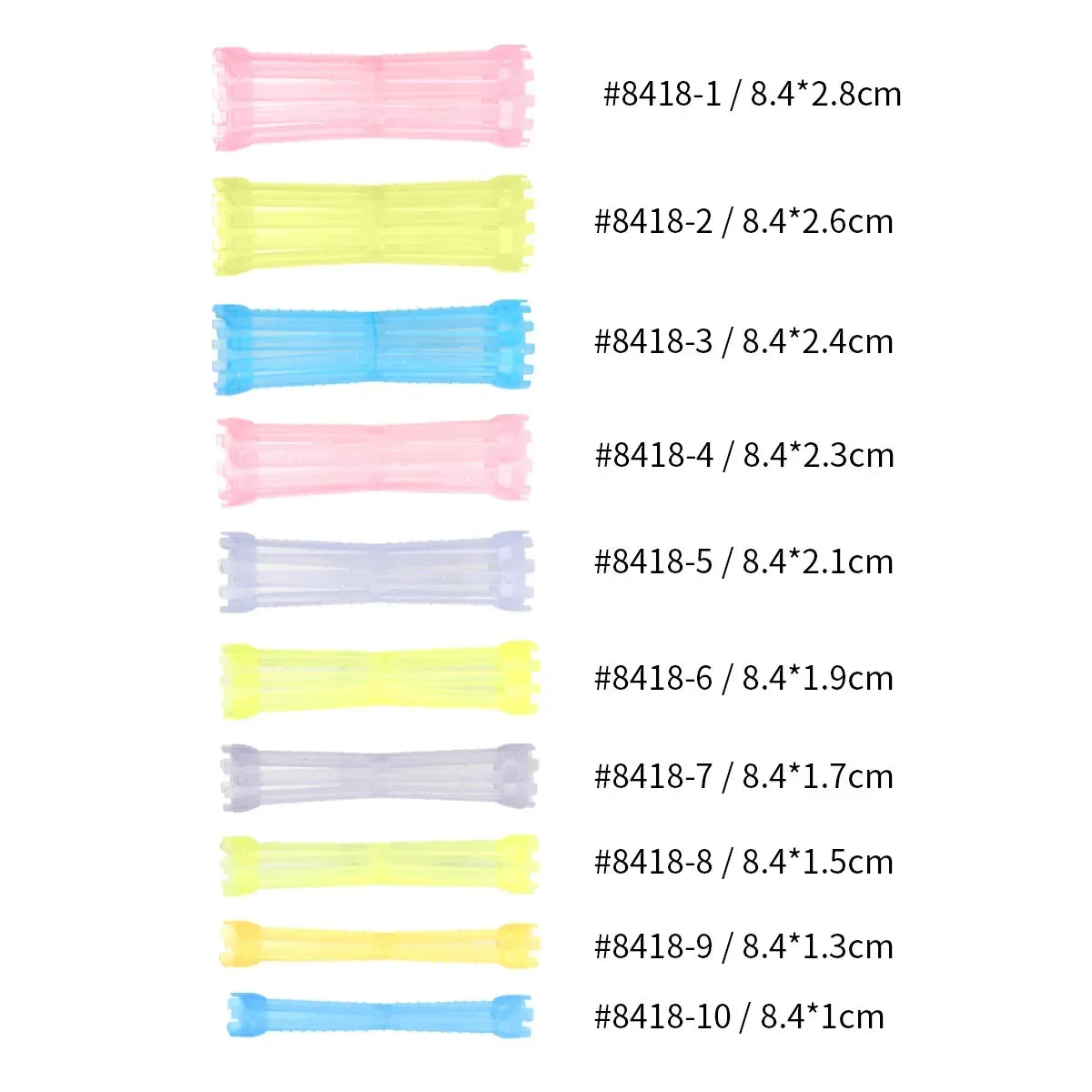 10-Pack Clear Perm Rods – Heatless Hair Rollers for Curls Hair Perm Rods SWANS
