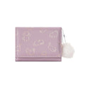 Women's Tri-Fold PU Wallet – Cute Cat Pom Pom Card Purse Women's Wallet SWANS Light Purple