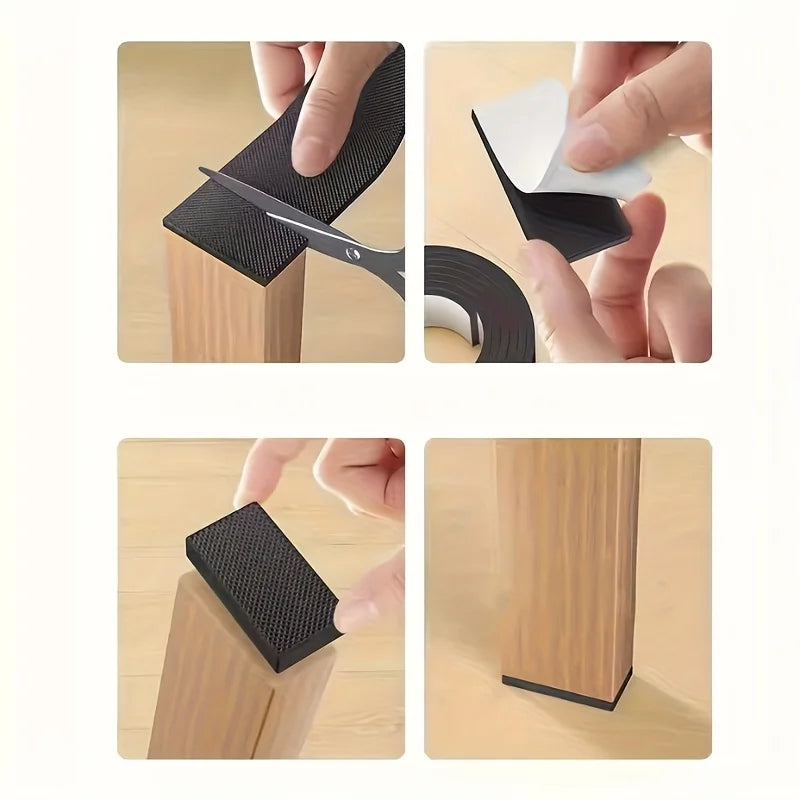 SWANS Black Chair Foot Pads Roll – Anti-Slip Floor Protectors Furniture Floor Pads SWANS