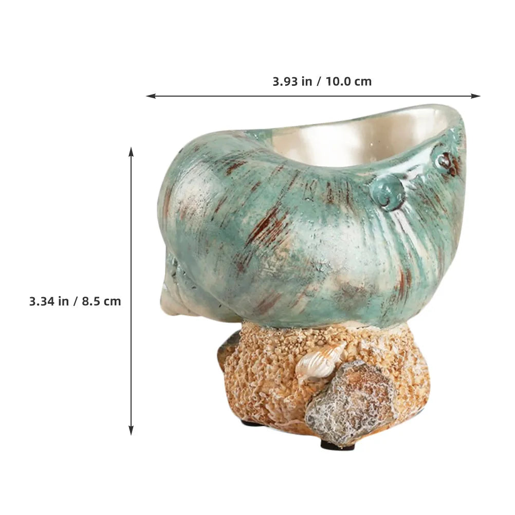 Extra Large Resin Seashell Statue – Coastal Ocean Home Decor Resin Shell Figurine SWANS