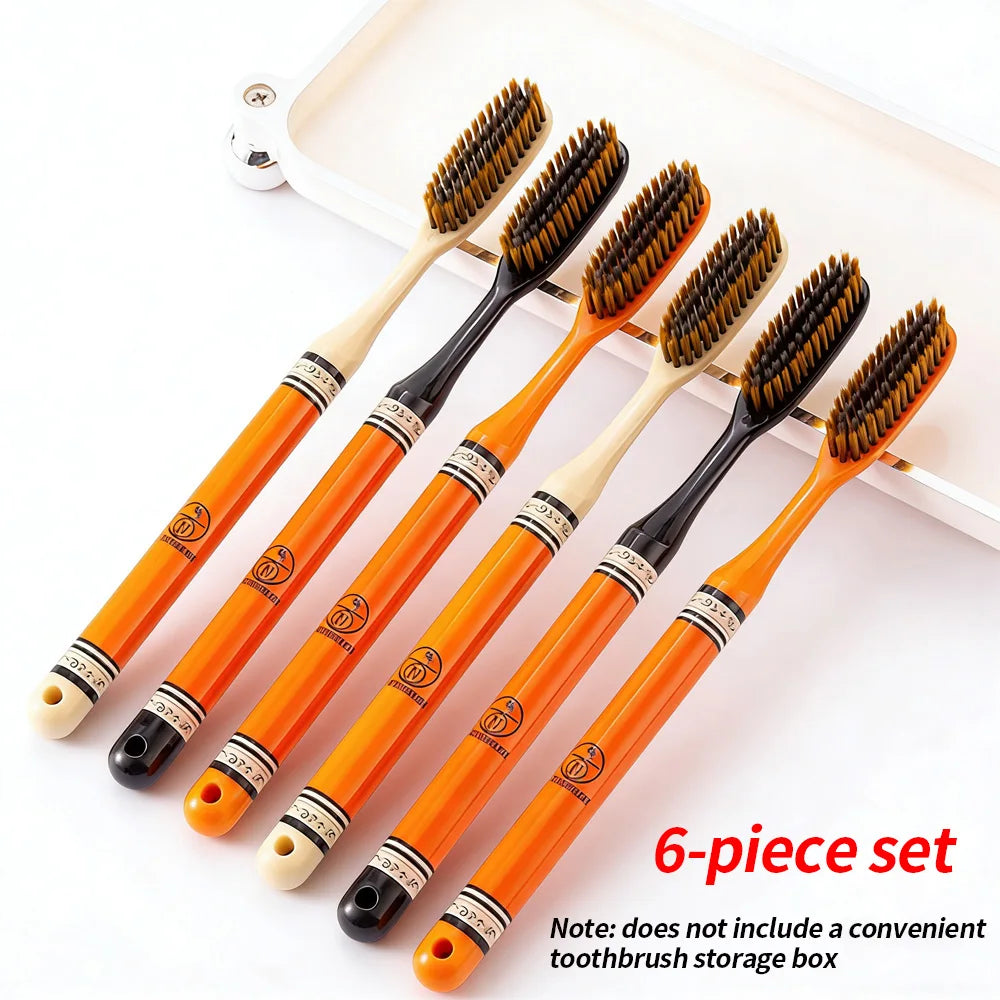 SWANS Soft Bristle Toothbrush + 4 Travel Cases Value Pack Toothbrush Travel Set SWANS 6-piece set