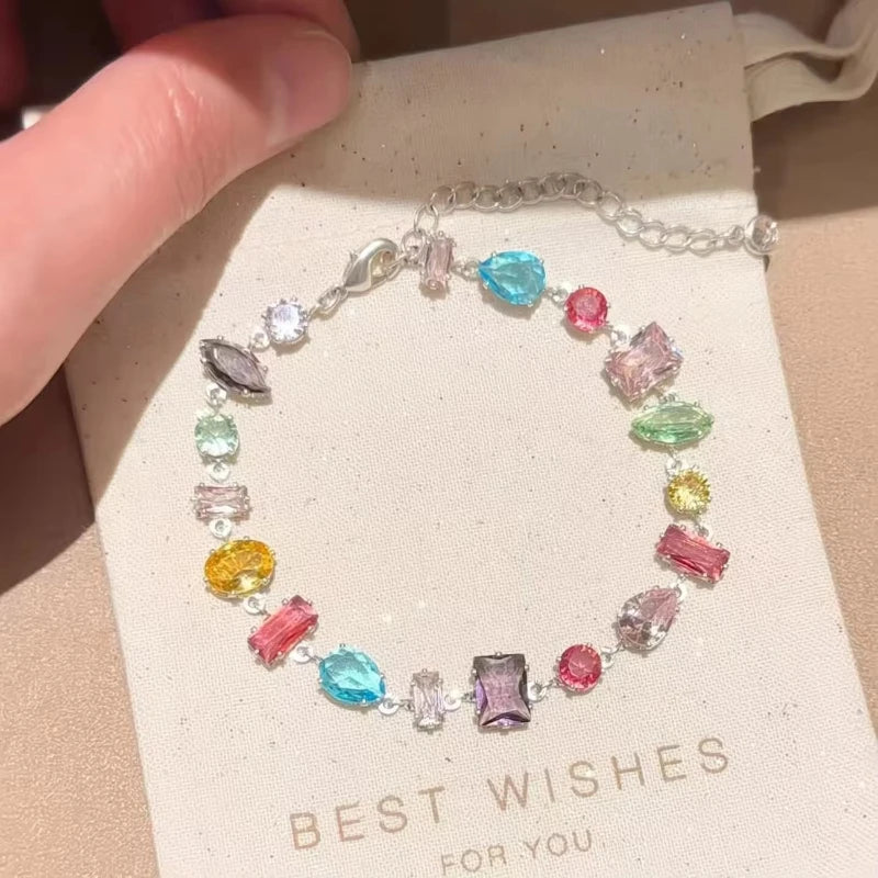 Sparkling Crystal Zircon Chain Bracelet for Women | Party Gift Crystal Chain Bracelet SWANS