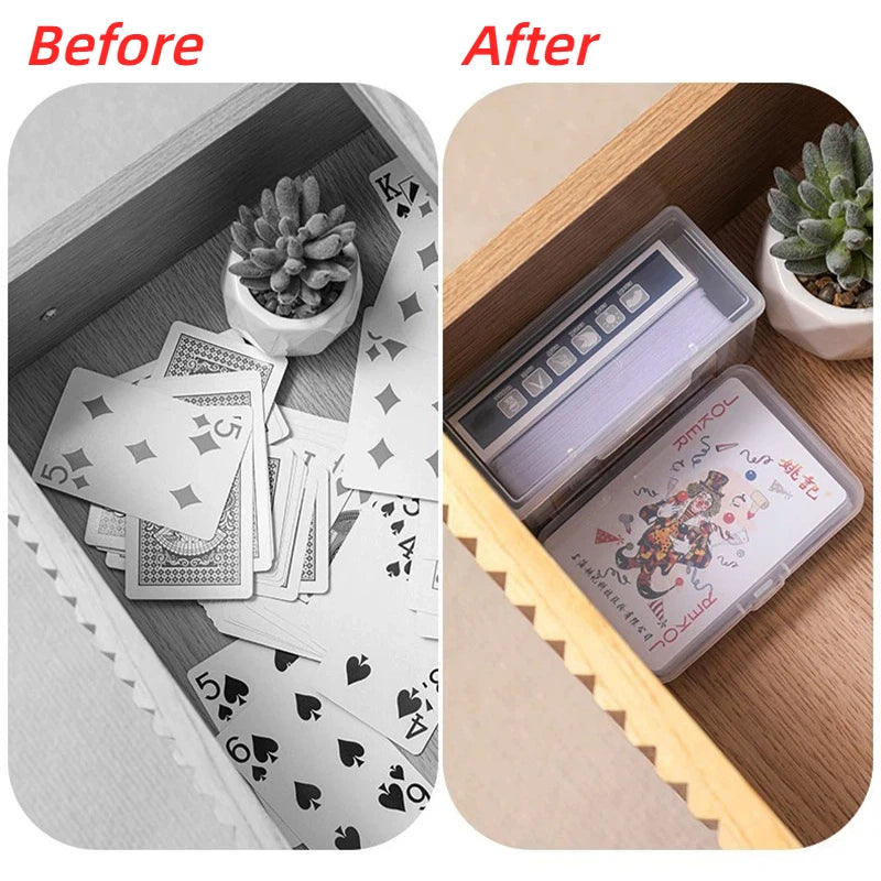 Clear Playing Card Deck Box – Poker Storage Case 1-2 Pack Card Storage Case SWANS