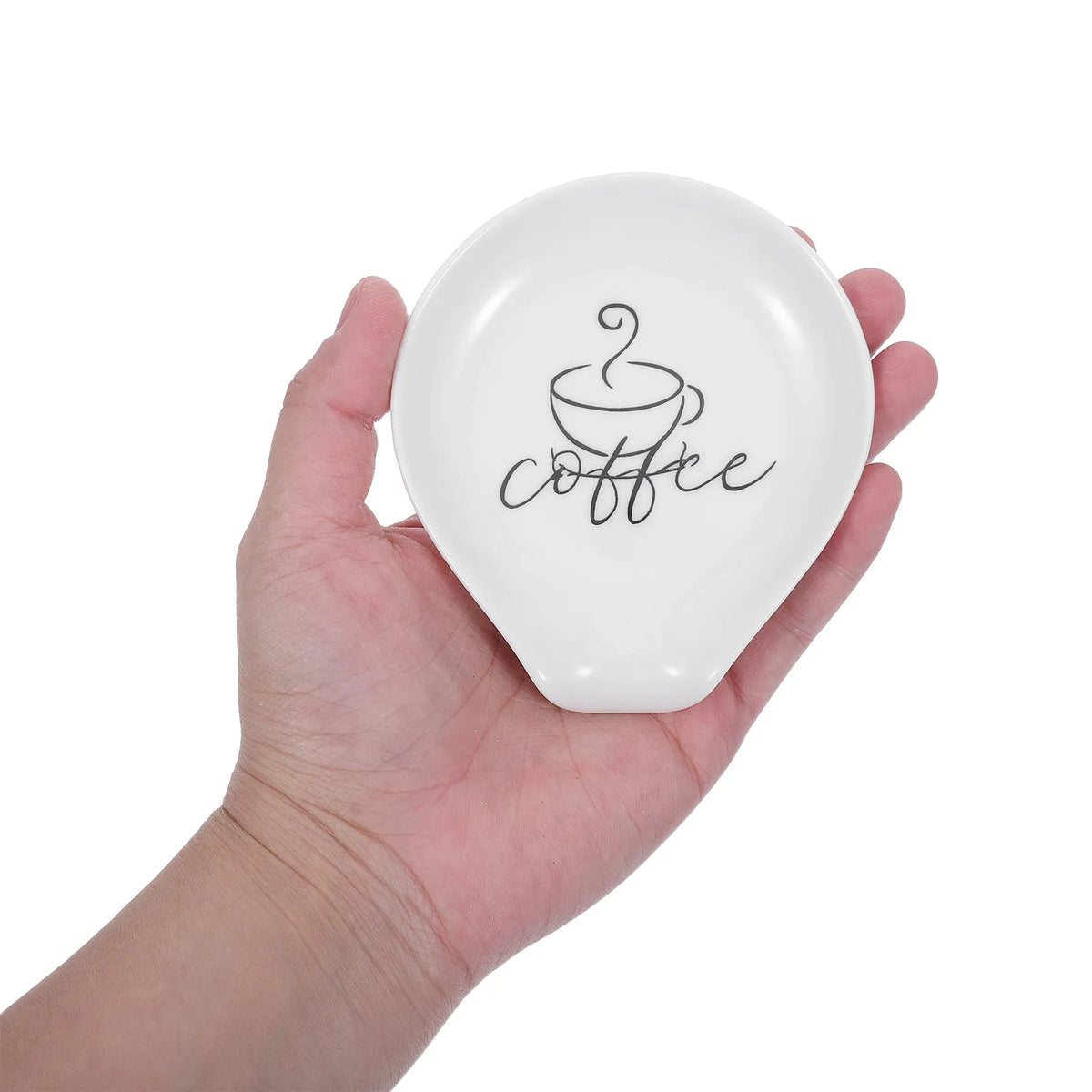 White Ceramic Spoon Rest – Coffee Bar Countertop Tray | ROSENICE Ceramic Spoon Rest SWANS