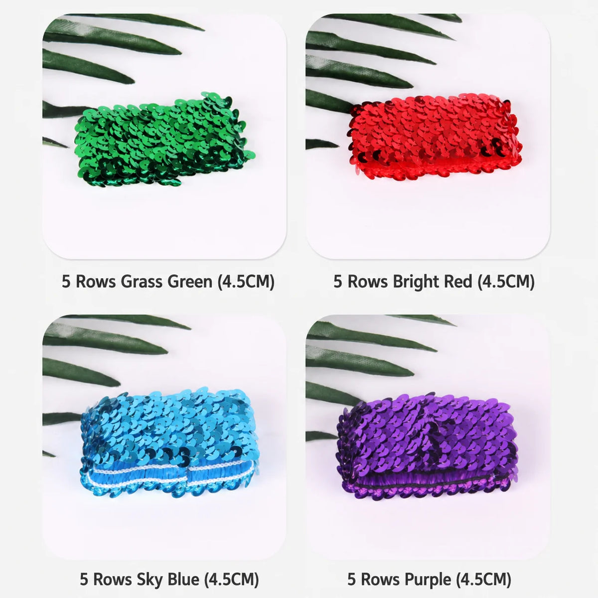 Sequin Elastic Wrist Cuff – Sparkling Party & Stage Wristband Sequin Wrist Cuff SWANS