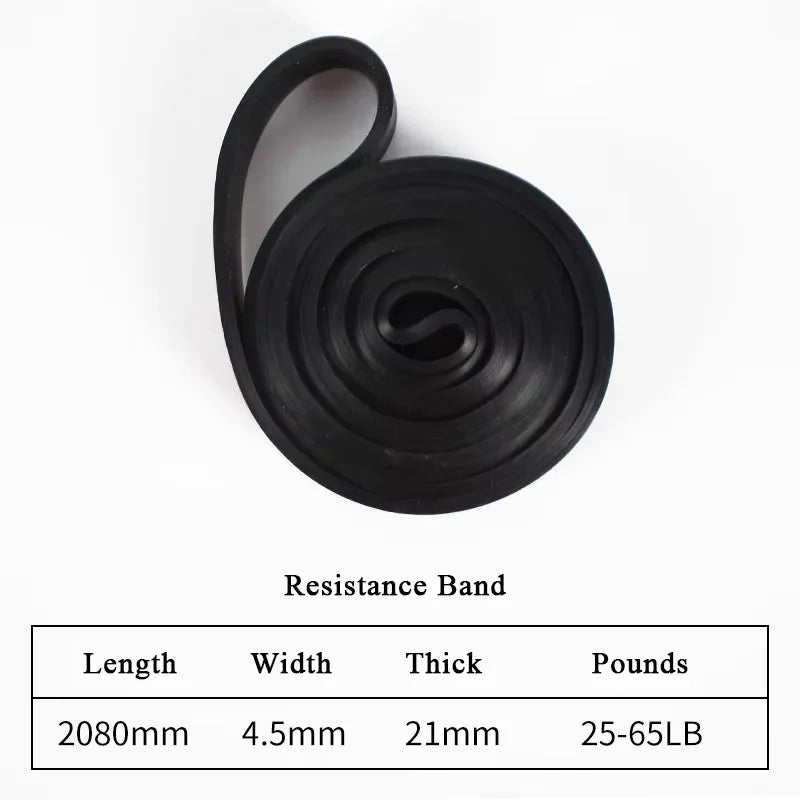 Heavy Tension TPE Resistance Band – Stackable Anti-Snap Gym Resistance Band SWANS black