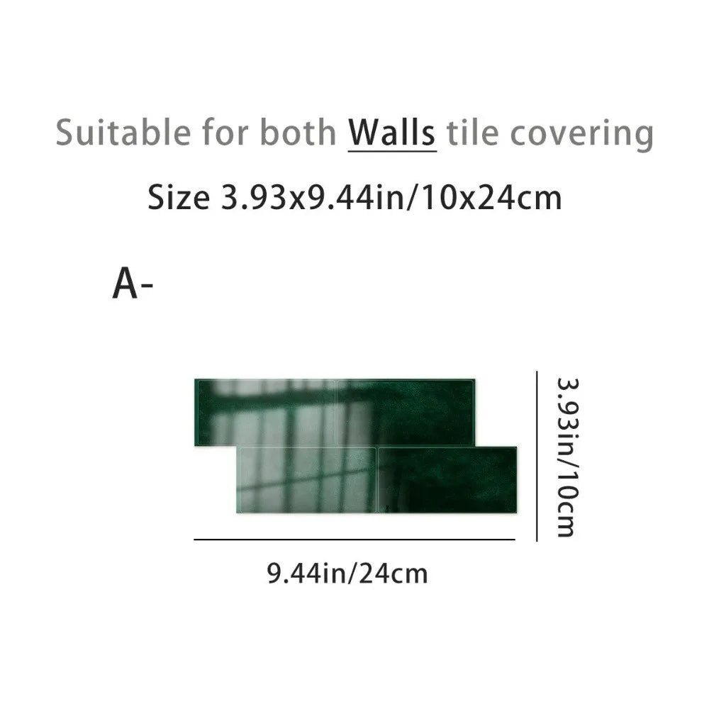2-Pack Self-Adhesive Tile Stickers – Waterproof PVC Wall Sheets Wall Tile Stickers SWANS