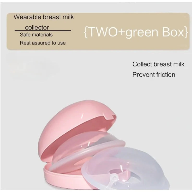Silicone Breast Milk Collector Set – Leak-Proof Milk Saver 2PCS Breast Milk Collector SWANS Pink