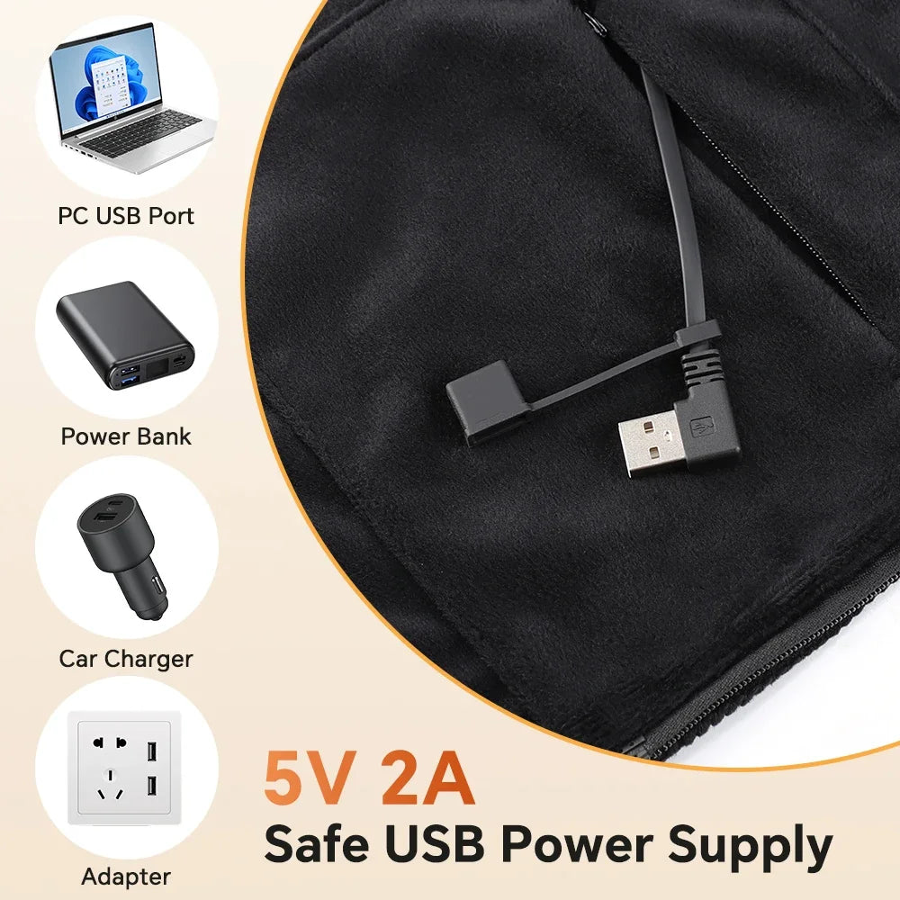 Graphene Heated Hooded Shawl – USB Wearable Warming Blanket Heated Wearable Shawl SWANS