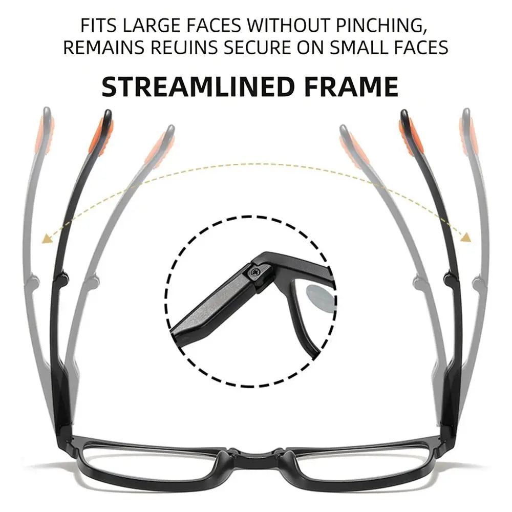 Anti-Blue Light Foldable Reading Glasses with Case – Unisex Reading Glasses SWANS