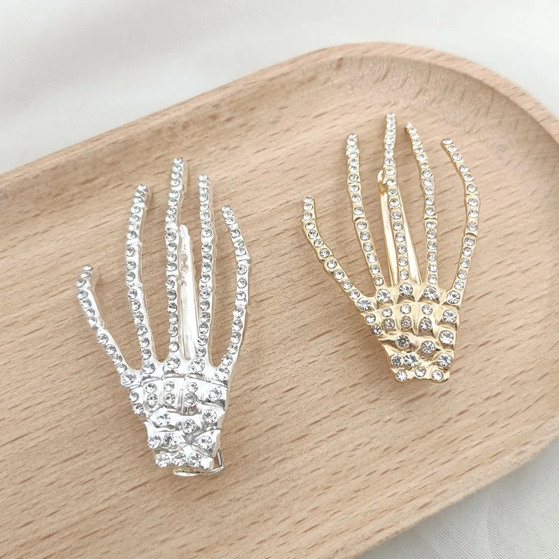 Skull Skeleton Hand Bone Hair Claw Clips – Gothic Style Gothic Hair Clip SWANS