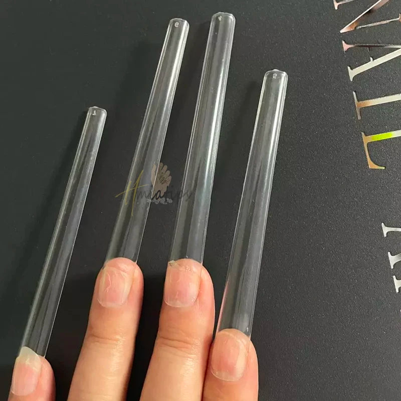 24-Pack 10XL Extra Long Square Press-On Nail Tips – Clear Acrylic Press-On Nail Tips SWANS