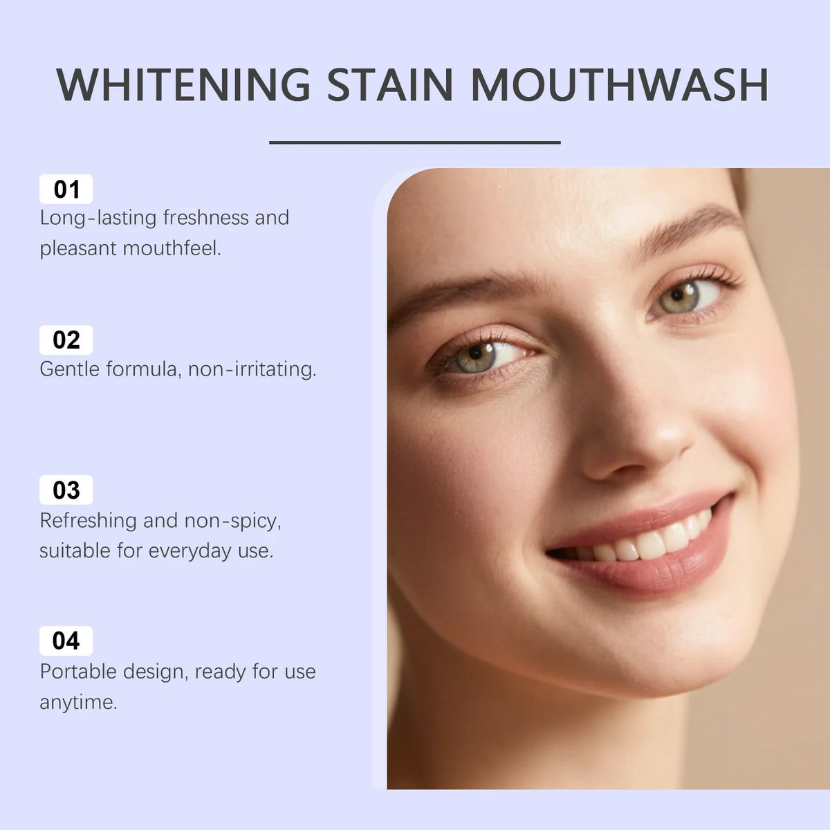 SWANS Teeth Whitening Mouthwash – Fresh Breath & Gum Care Whitening Mouthwash SWANS