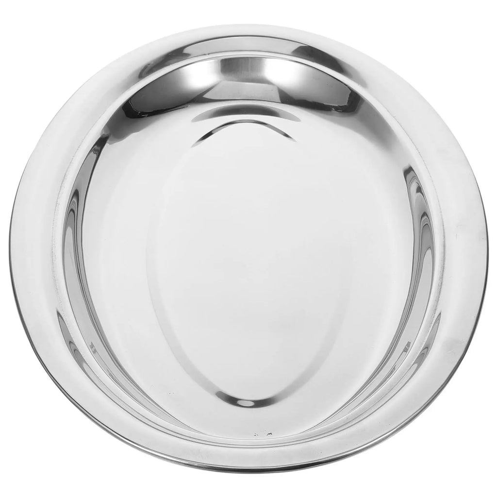 WINOMO Stainless Steel Oval Serving Tray – 35cm Dinner Plate Serving Tray SWANS