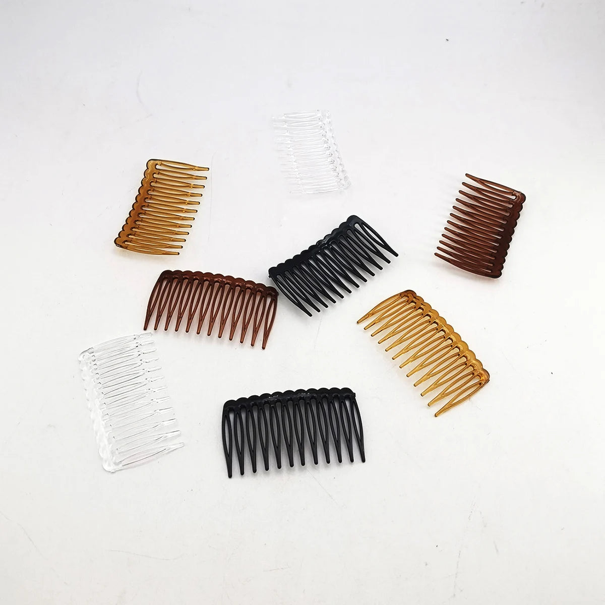 Vintage French Hair Combs 5/20 Pack – 12 Teeth Plastic Hairpins Decorative Hair Combs SWANS