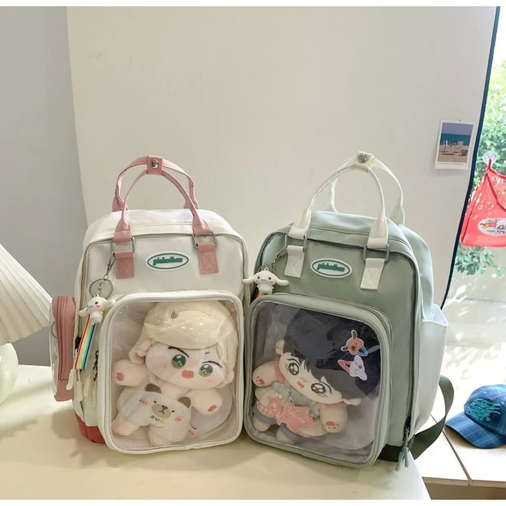 Transparent Ita Backpack – Large Capacity Pin Display Bag Ita Display Backpack SWANS