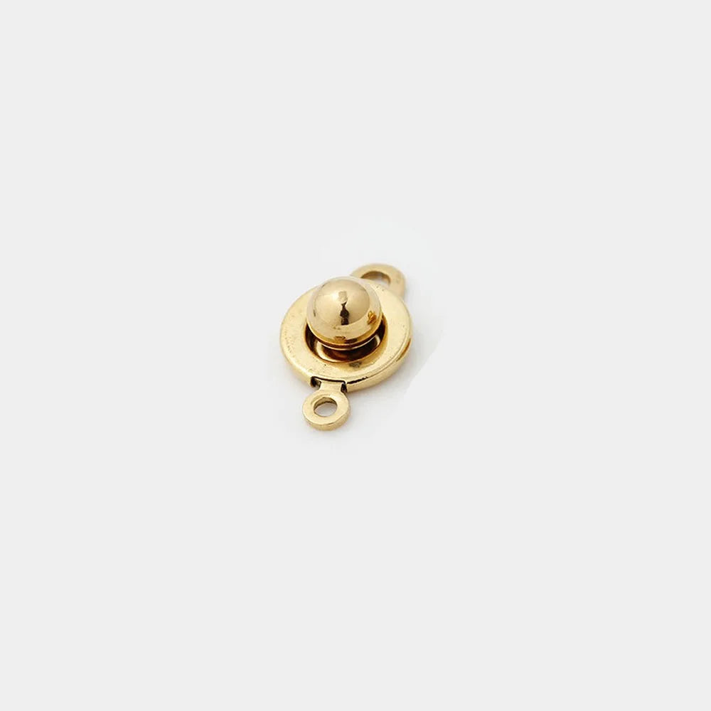 18K Gold Plated Round Snap Clasp for DIY Necklace & Bracelet Jewelry Clasp Finding SWANS Gold-6mm