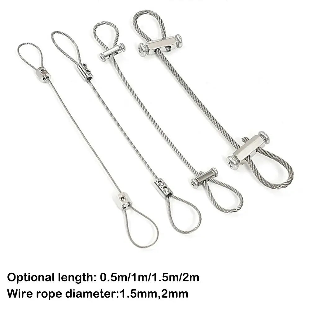 Adjustable Stainless Steel Wire Rope Locking Suspension Lanyard Wire Rope Lanyard SWANS