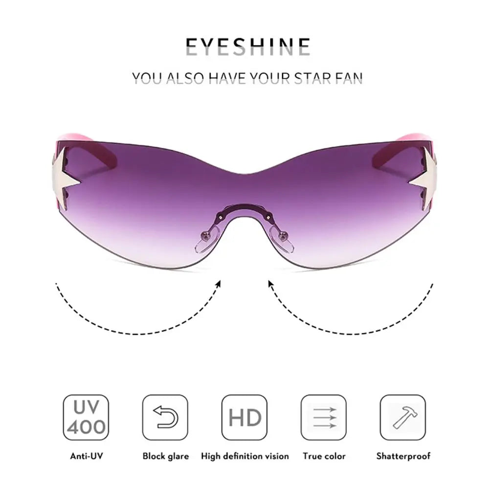 Y2K Oversized Goggle Wrap Around Sunglasses – Unisex UV Goggle Sunglasses SWANS