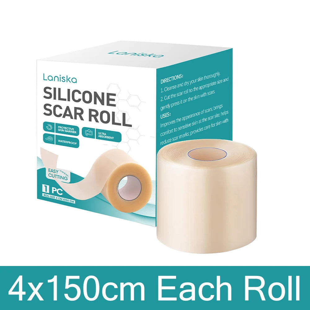 Silicone Scar Patch Hydrocolloid Roll 4x150cm – Self-Adhesive Silicone Scar Patch SWANS 1 Roll