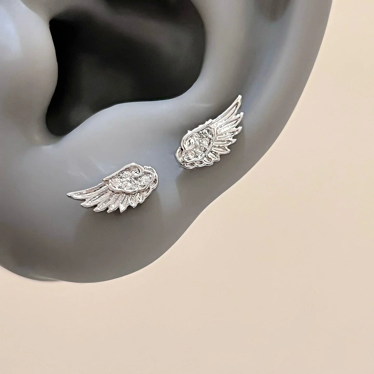 Vintage Angel Wings Stud Earrings – Punk Couple Jewelry Stud Earrings SWANS Wing
