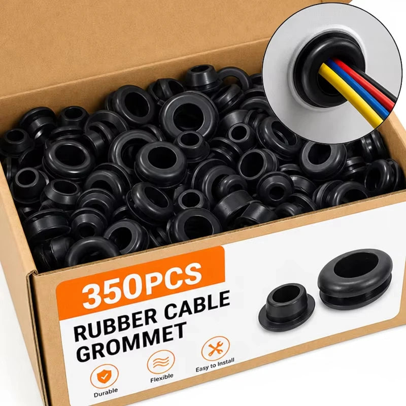 70-Piece Rubber Grommet Kit – Cable Wire Protector & Hole Seal Rubber Grommet Kit SWANS