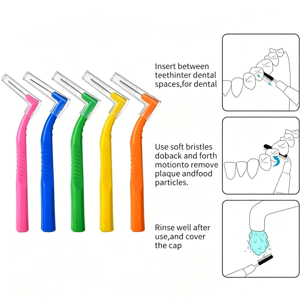 SWANS L-Type Interdental Brushes – Soft Bristle 10-Pack Interdental Brush SWANS