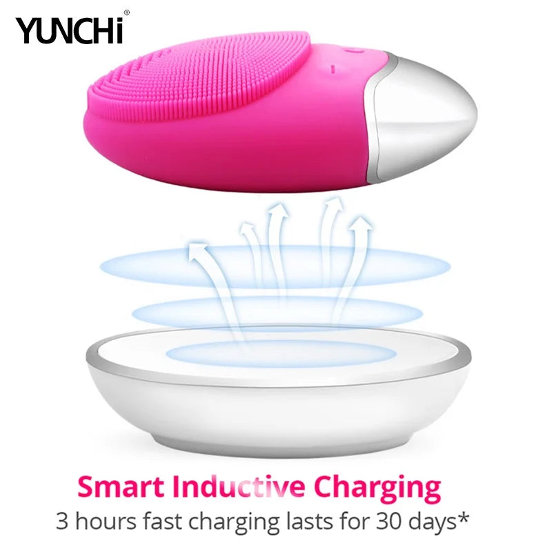 YUNChi Sonic Electric Facial Cleansing Brush – IPX7 Silicone Facial Cleansing Brush SWANS