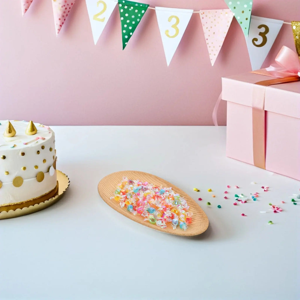 Easter Egg-Shaped Wooden Serving Tray | Farmhouse Platter Wooden Serving Tray SWANS