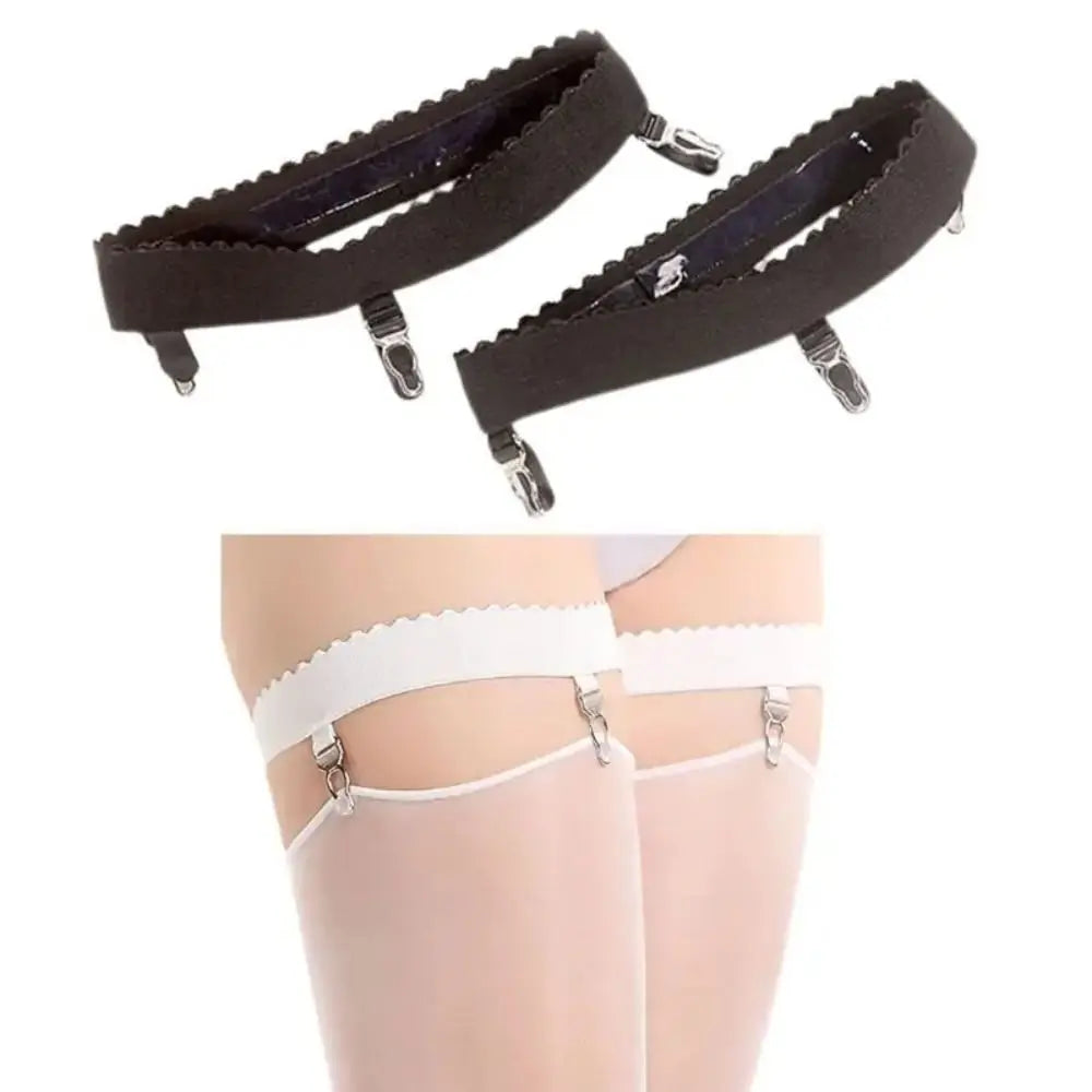 Elastic Lace Garter Belt 3-Clip Anti-Slip Stocking Suspenders Garter Belt Suspenders SWANS