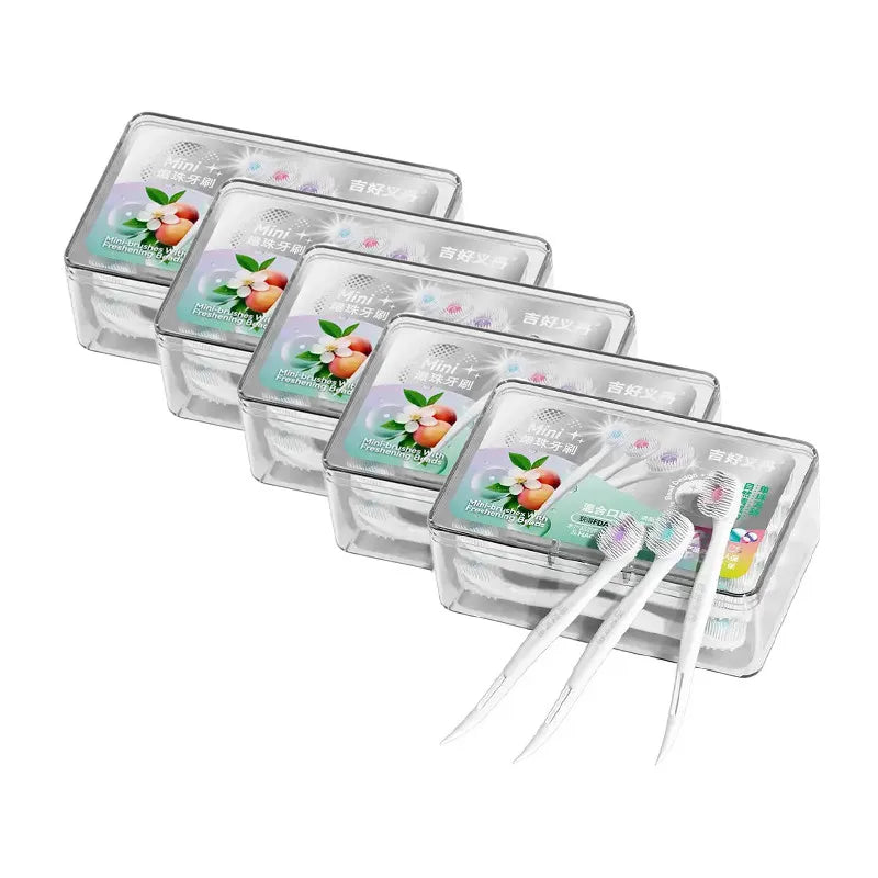 Yunchi Disposable Travel Toothbrush with Toothpaste Beads 20pk Disposable Toothbrush SWANS Mixed flavor 100pcs