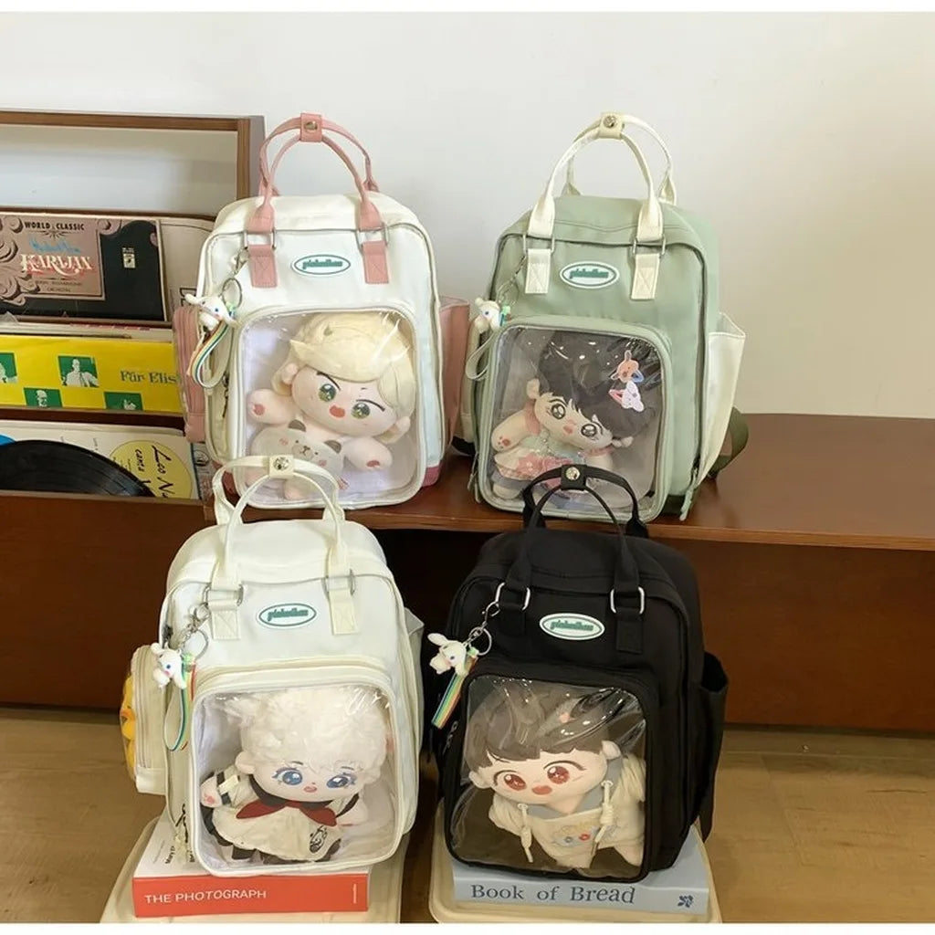 Transparent Ita Backpack – Large Capacity Pin Display Bag Ita Display Backpack SWANS