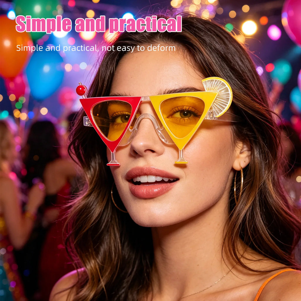 3-Pack Hawaiian Party Novelty Glasses – Tropical Photo Booth Props Novelty Party Glasses SWANS