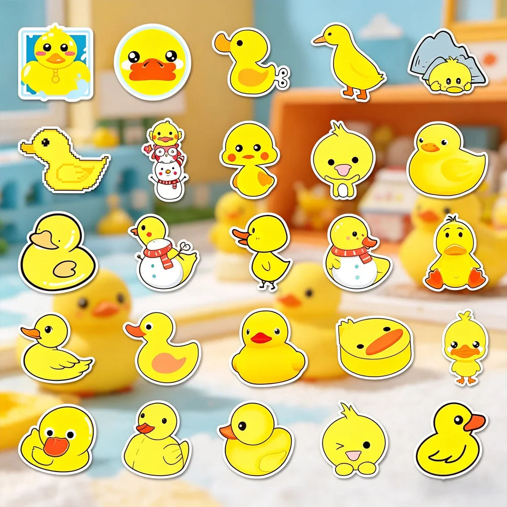 Yellow Duck Cartoon Stickers – Waterproof Anti-Fade DIY Decals Decorative Stickers SWANS