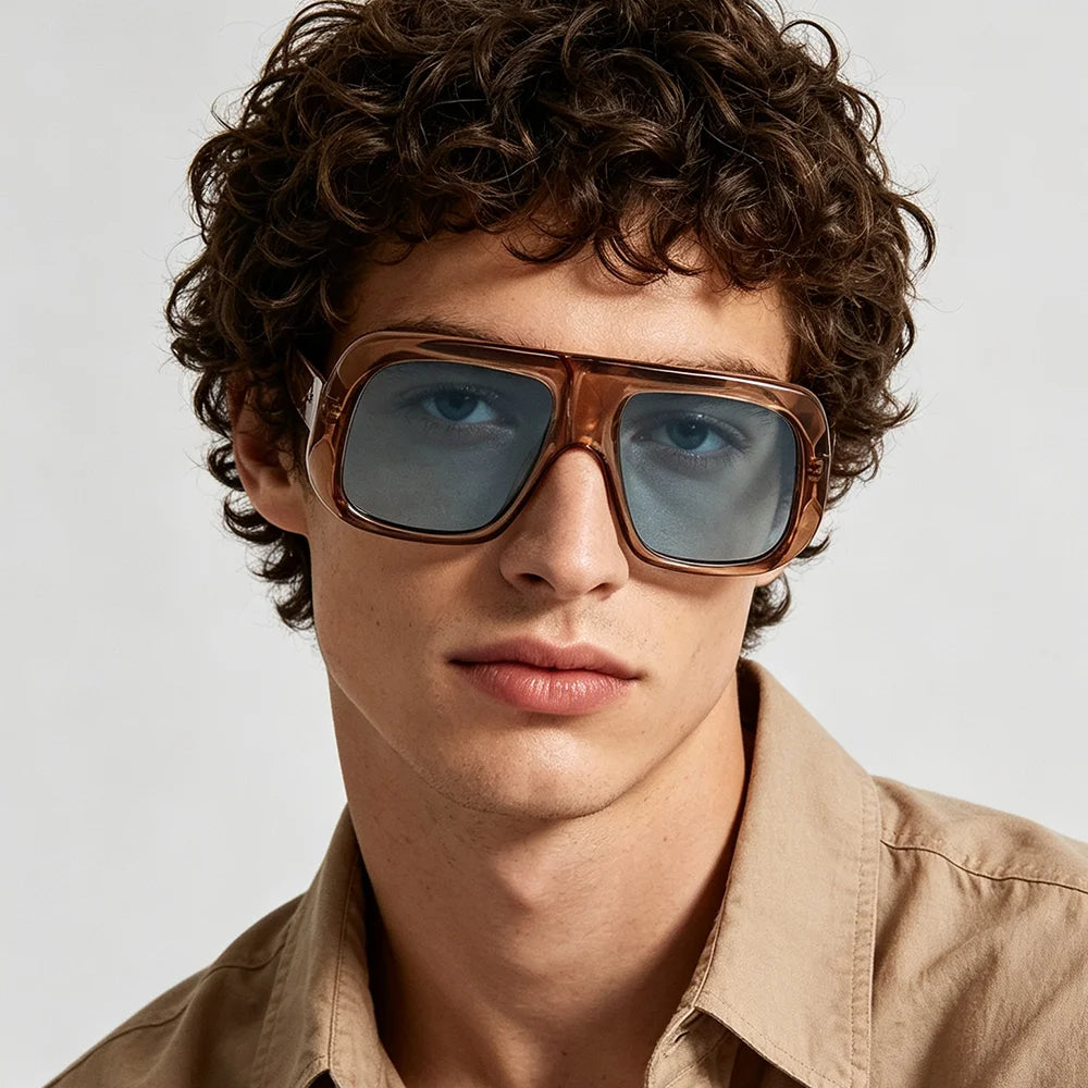 Oversized Square Sunglasses UV400 – Unisex Y2K Punk Style Fashion Sunglasses SWANS