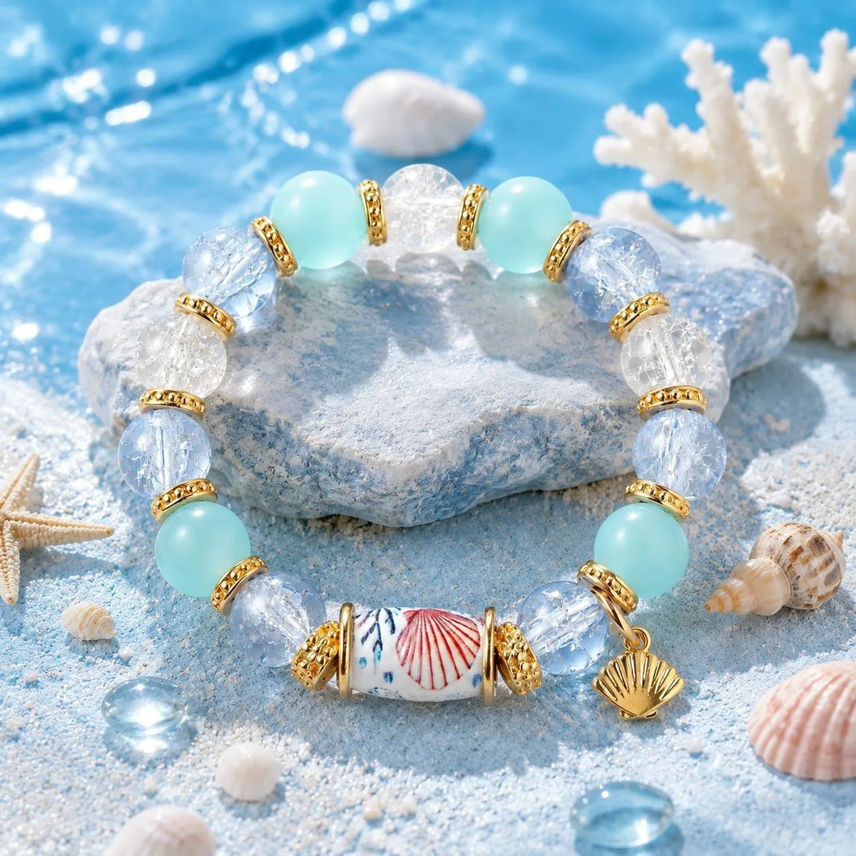 Ocean Animals Colorful Beaded Bracelet – Handcrafted Gift Beaded Bracelet SWANS 5