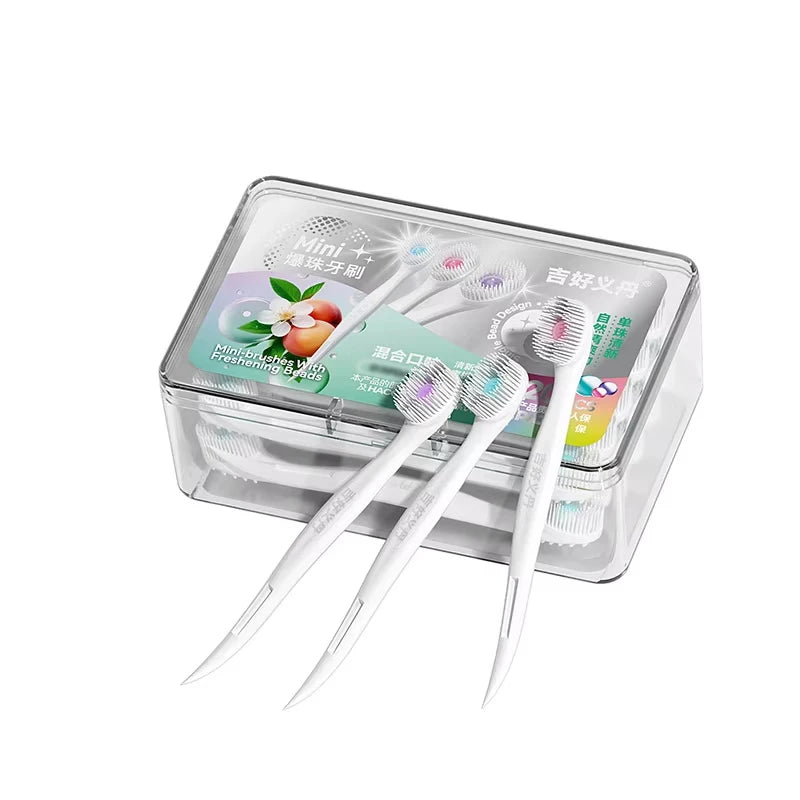 Yunchi Disposable Travel Toothbrush with Toothpaste Beads 20pk Disposable Toothbrush SWANS Mixed flavor 20pcs