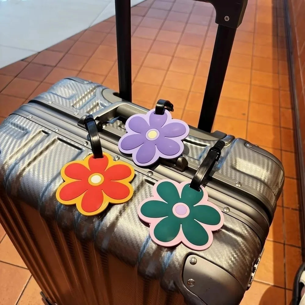 Flower Luggage Tag with Signature Card | Travel Bag ID Tag Luggage Tag SWANS