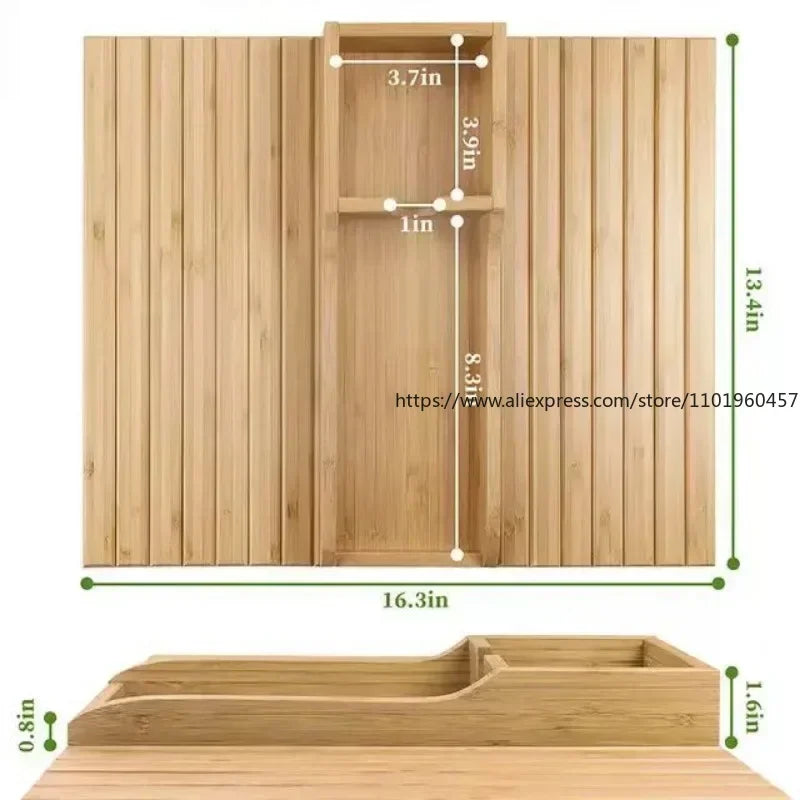 Foldable Bamboo Sofa Armrest Tray & Couch Cup Holder Sofa Armrest Tray SWANS