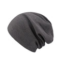 Unisex Solid Knit Beanie – Warm Elastic Pullover Cap Knit Beanie Hat SWANS blue gray Elastic