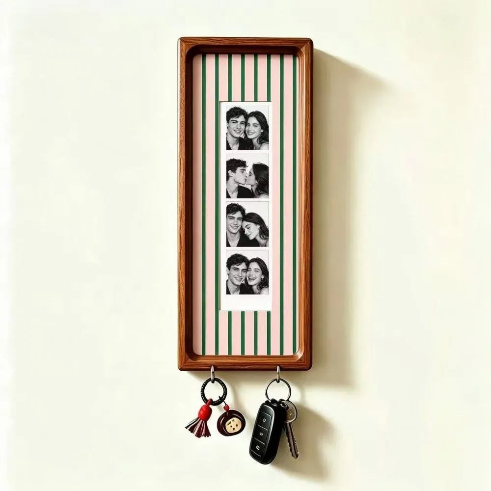 Vintage Wooden Photo Strip Frame – Mortise & Tenon with Hook Wooden Photo Frame SWANS