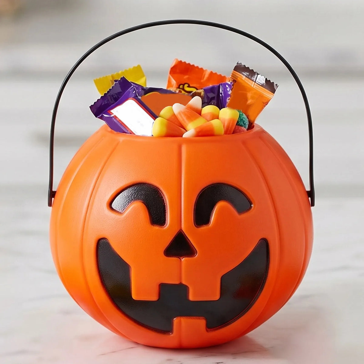 8-Pack Halloween Pumpkin Candy Buckets with Handle | Trick or Treat Halloween Candy Bucket SWANS