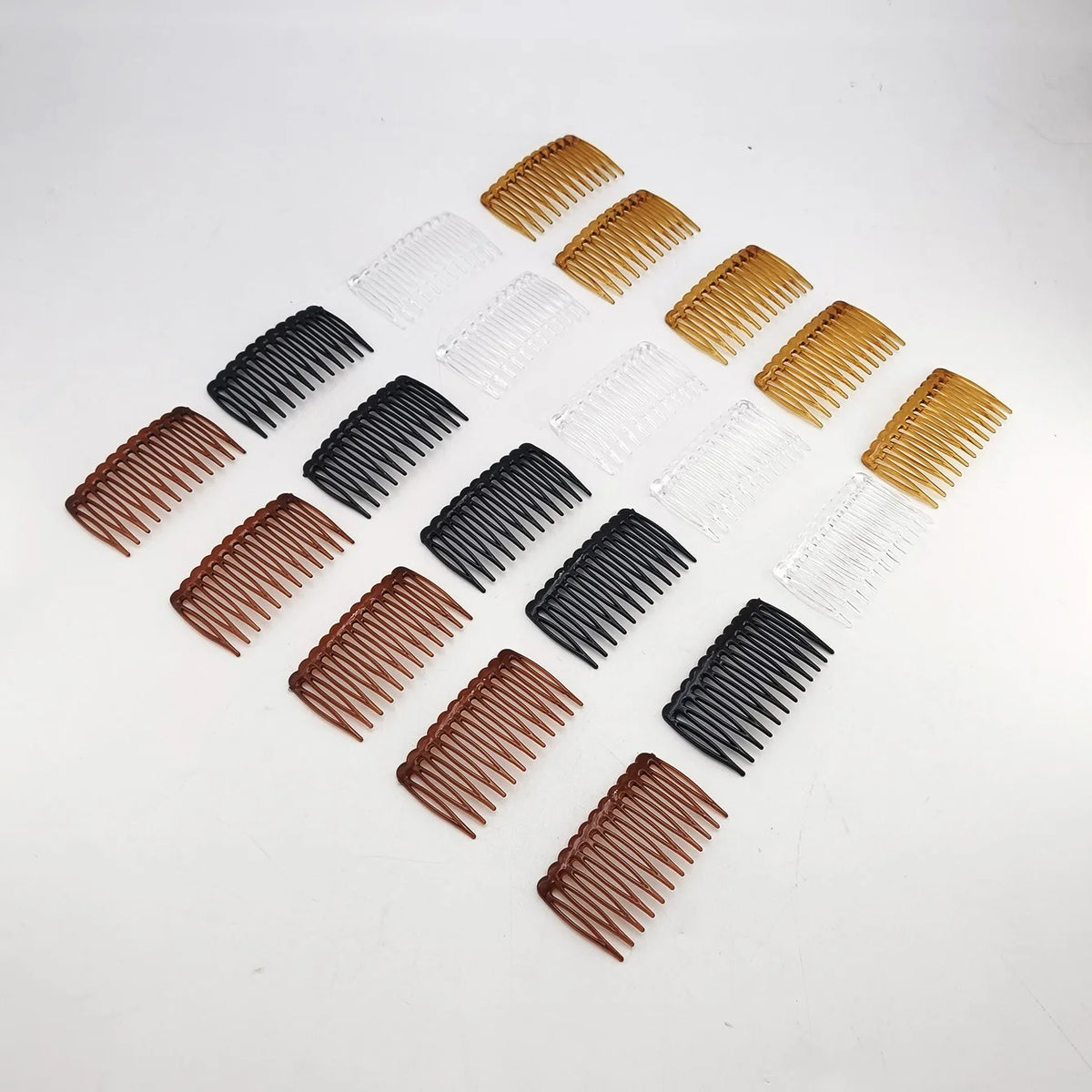 Vintage French Hair Combs 5/20 Pack – 12 Teeth Plastic Hairpins Decorative Hair Combs SWANS