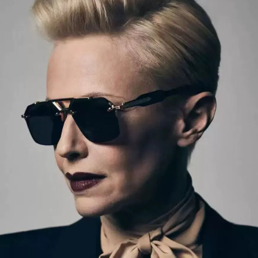 TOYEARN Rimless Pilot Sunglasses UV400 Unisex Vintage Pilot Sunglasses SWANS
