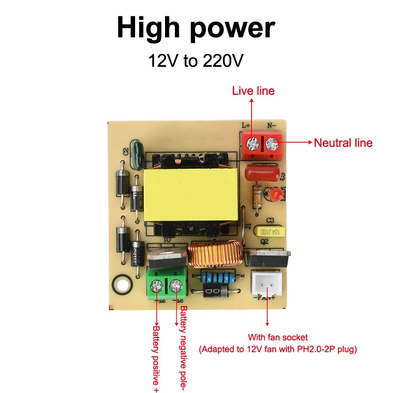 100W DC Boost Module 12–16.8V to 220V Step-Up Power Inverter DC Boost Converter SWANS