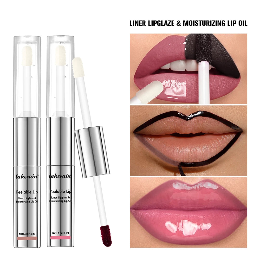 2-in-1 Peel Off Lip Liner & Lip Oil – Waterproof, 7 Colors Lip Liner & Lip Oil SWANS