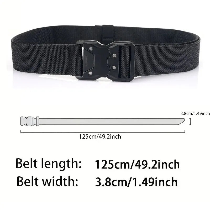 Men's Tactical Belt – Nylon Alloy Buckle Unisex Outdoor Tactical Belt SWANS