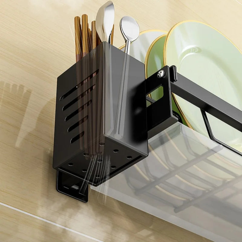 SWANS Wall-Mounted Kitchen Dish Rack & Utensil Organizer Kitchen Dish Rack SWANS