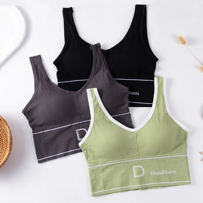 Women's Seamless Padded Sports Bra – Yoga Crop Top Vest Sports Bra Crop Top SWANS