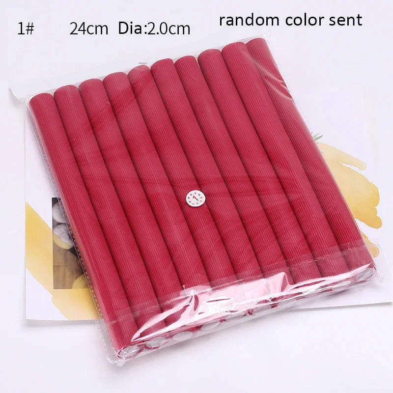 10-Pack Foam Flexi Rods Heatless Hair Curlers – DIY Styling Hair Curling Rollers SWANS 2cm random color